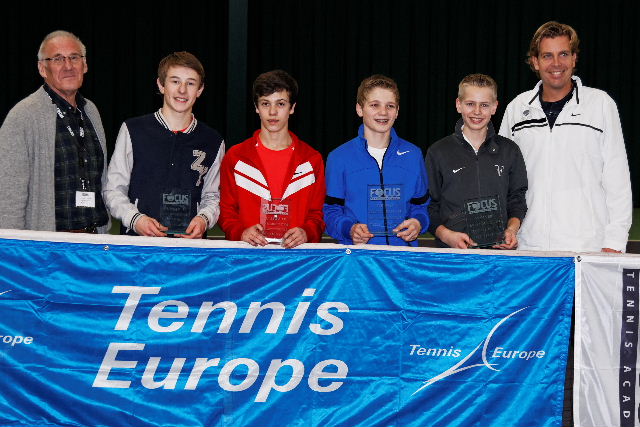 Boys doubles final - Ruben Konings, Siem Fenne, Bart Stevens and Tom Moonen