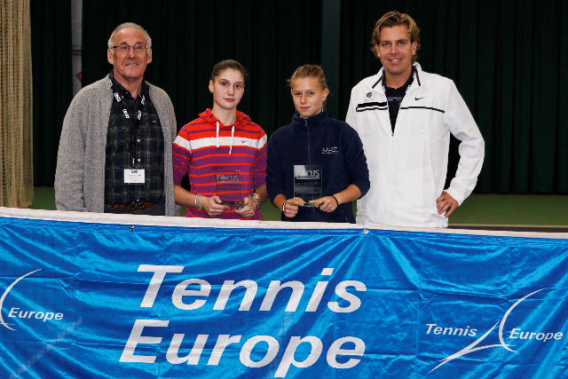 Girls doubles finalists - Nika Shytkouskaya and Elena Belenova
