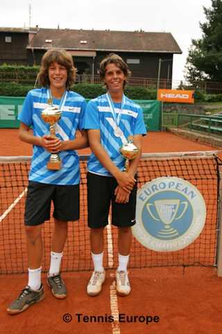 Doubles finalists Gianluigi Quinzi and Filippo Baldi (ITA)